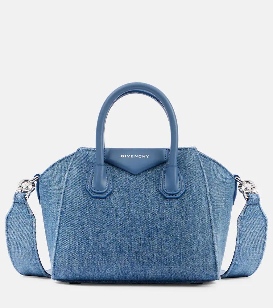 Givenchy Antigona Toy leather-trimmed denim tote bag Cover