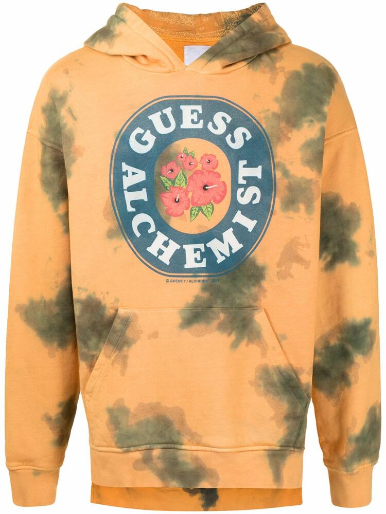 Alchemist tie-dye cotton hoodie - Yellow Cover