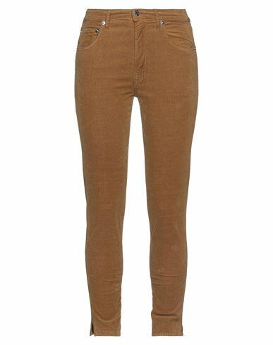 (+) People Woman Pants Camel Cotton, Viscose, Elastane Cover