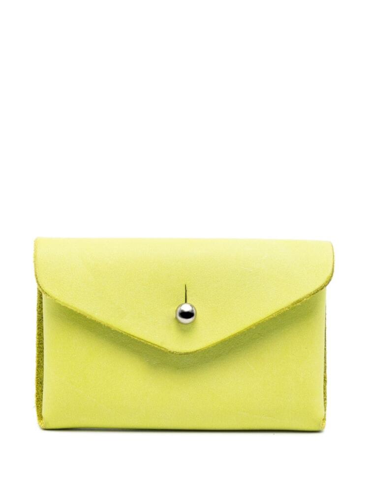 Guidi EN01 leather cardholder - Green Cover