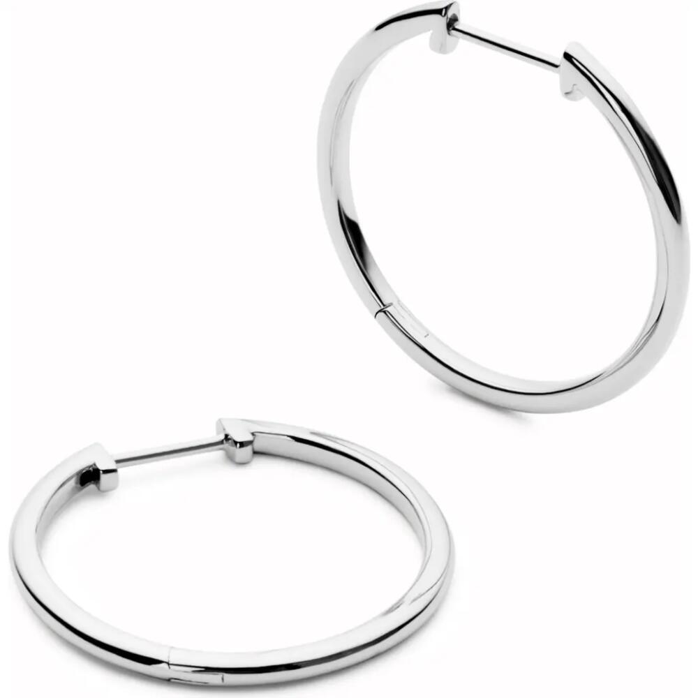 Ana Luisa Medium Slim Endless Hoops - Lo Medium in Silver Cover