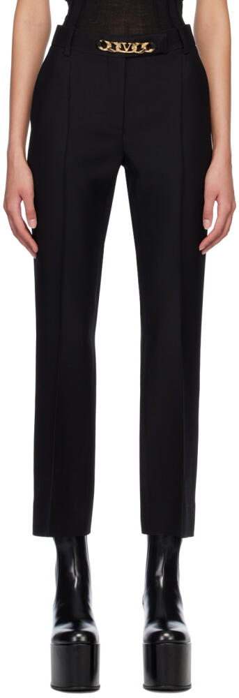 Valentino Black VLogo Chain Trousers Cover