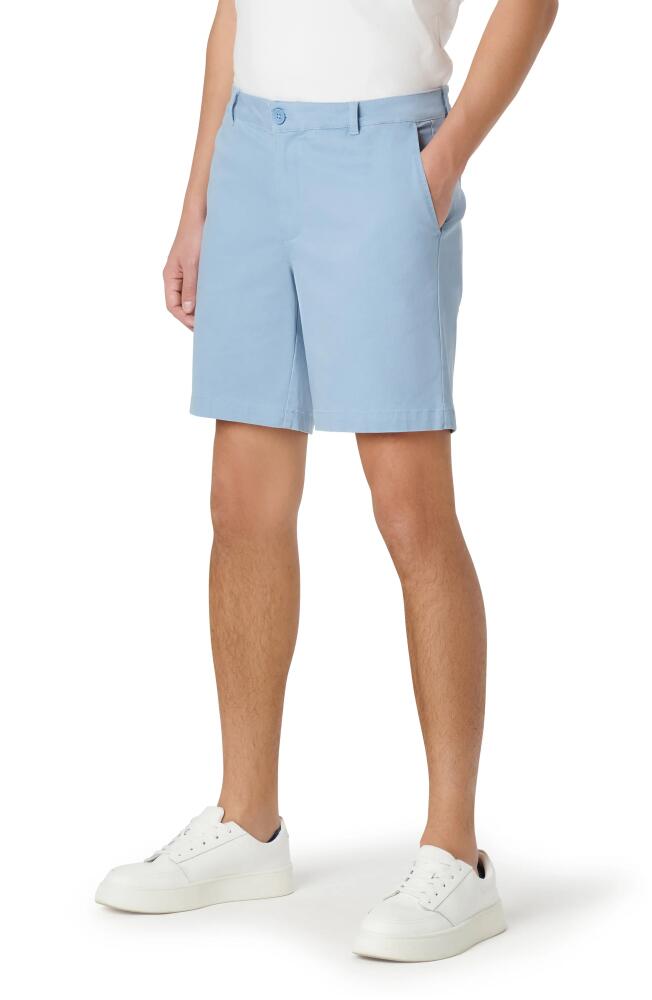 Bugatchi Theo Flat Front Stretch Chino Shorts in Air Blue Cover