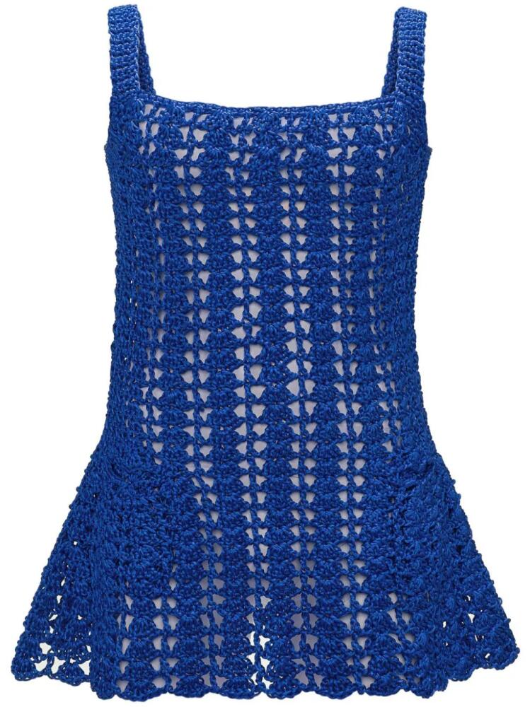 JW Anderson CROCHET MINI DRESS - Blue Cover