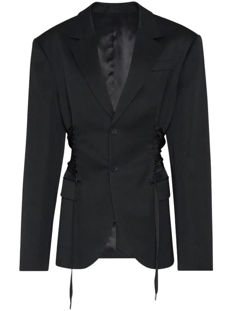 Jean Paul Gaultier lace-detail wool blazer - Black Cover