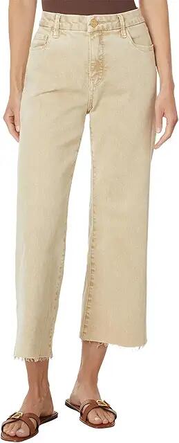 KUT from the Kloth Petite Meg High Rise Fab Ab Wide Leg Raw Hem (Biscuit 1) Women's Jeans Cover