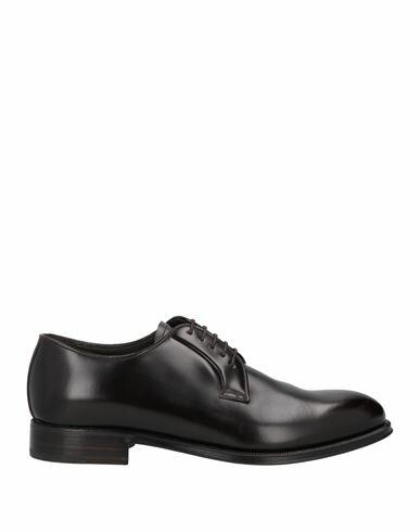 Barrett Man Lace-up shoes Dark brown Calfskin Cover