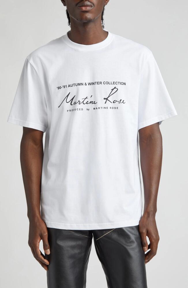 Martine Rose Classic Logo Graphic T-Shirt in White Cover