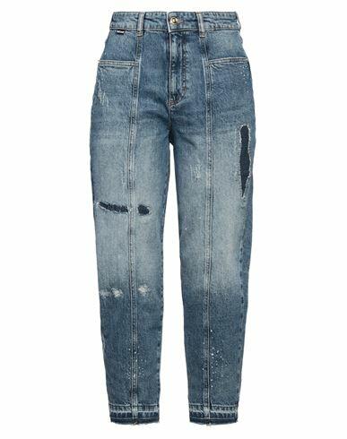 Just Cavalli Woman Jeans Blue Cotton, Elastane Cover