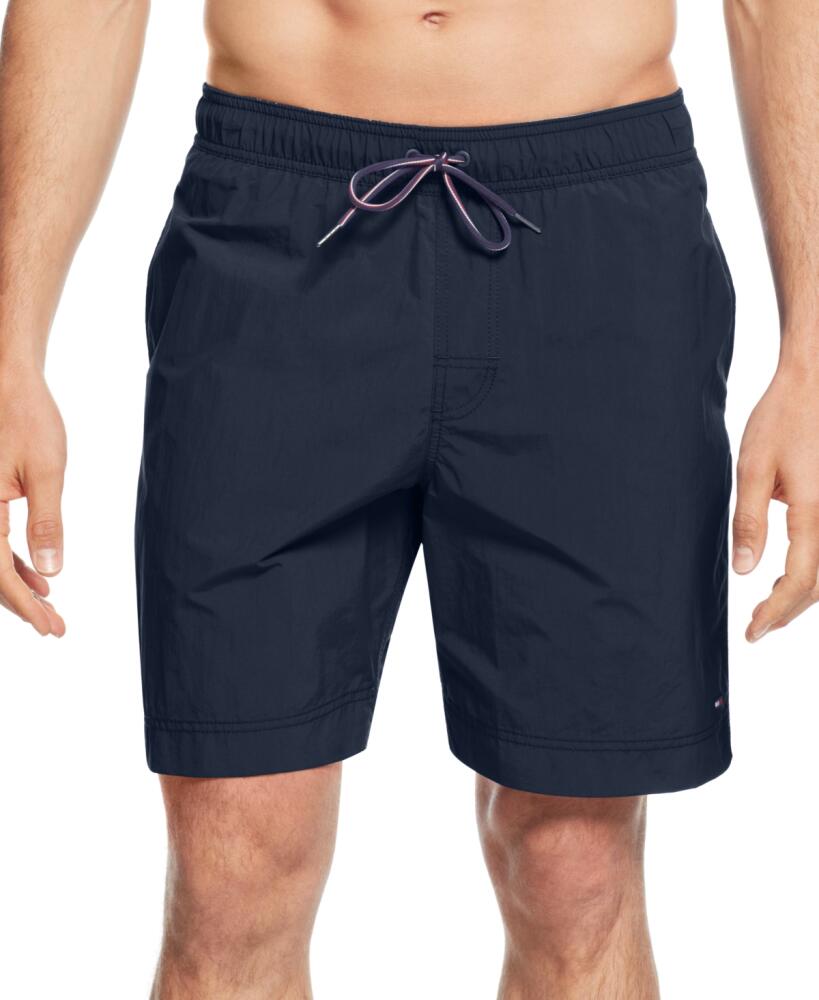 Tommy Hilfiger Men's Big & Tall 9.5" Solid Swim Trunks - Peacoat Cover