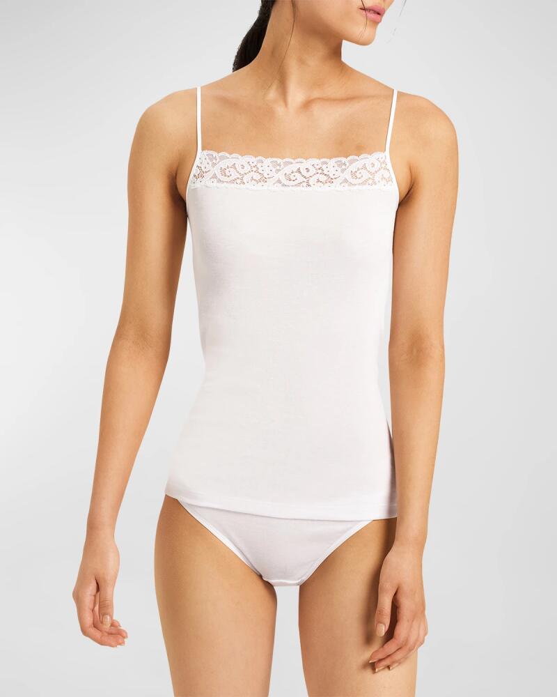 Hanro Moments Lace-Trimmed Camisole Cover