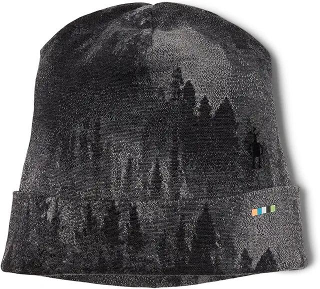 Smartwool Thermal Merino Reversible Cuffed Beanie (Charcoal Foggy Pines) Beanies Cover