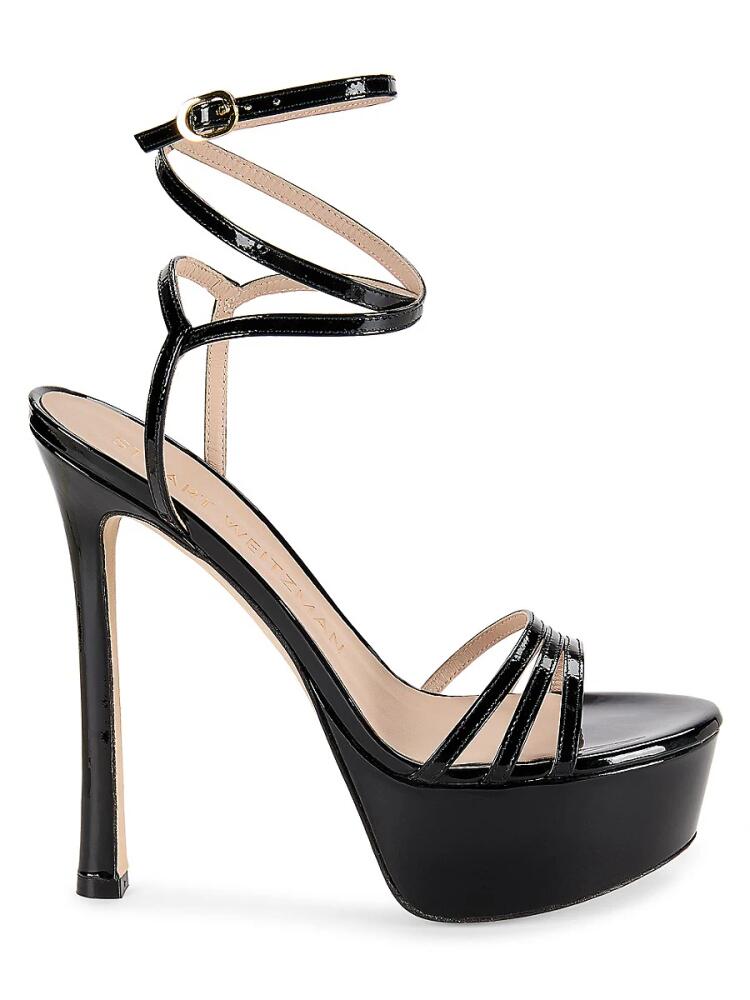 Stuart Weitzman Women's Soiree Strappy Platform Sandals - Black Cover