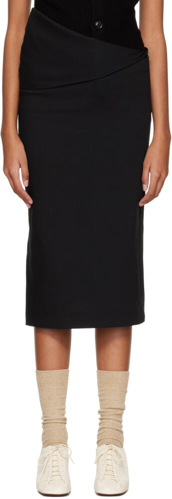 LEMAIRE Black Pencil Midi Skirt Cover