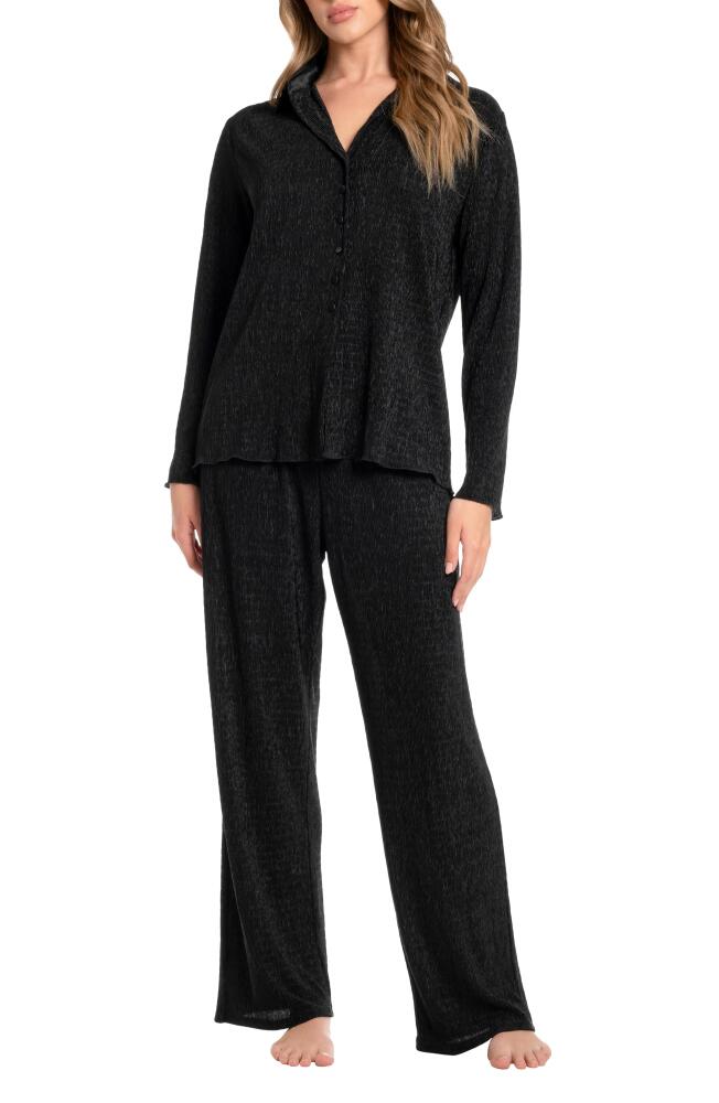 Midnight Bakery Plissé Pajamas in Black Cover