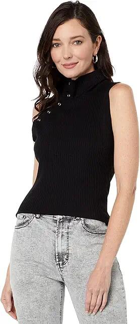 LAmade Andre Sleeveless Snap Mock Turtleneck (Black) Women's Clothing Cover