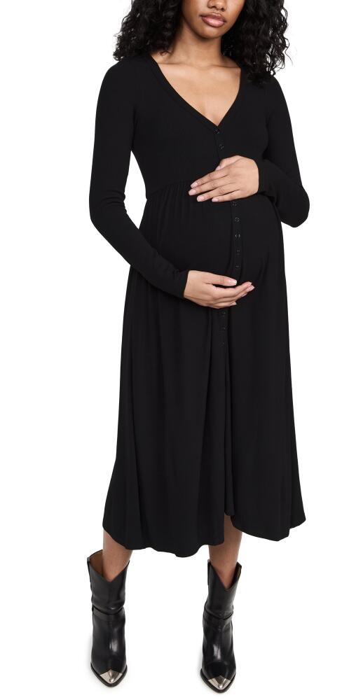 HATCH The Softest Rib Nursing Dress Black Cover