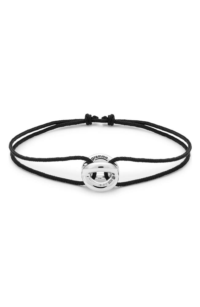 le gramme Men's 3G Sterling Silver & Cord Bracelet in Black Cover