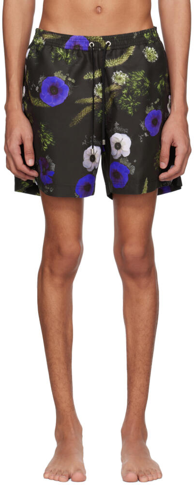 Sunspel Black Floral Swim Shorts Cover