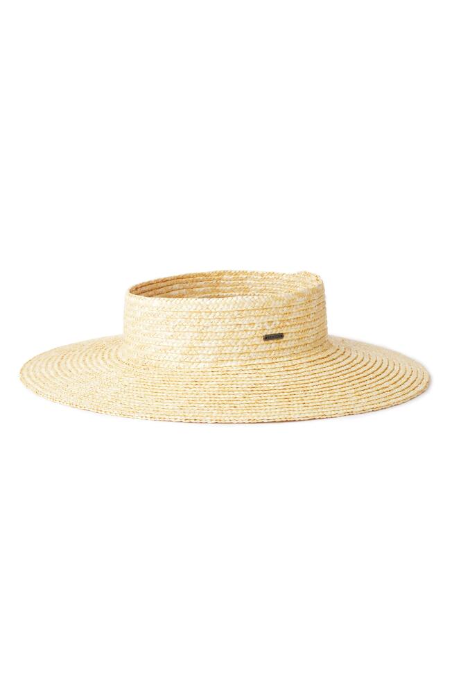 Brixton Joanna Straw Visor in Honey Cover