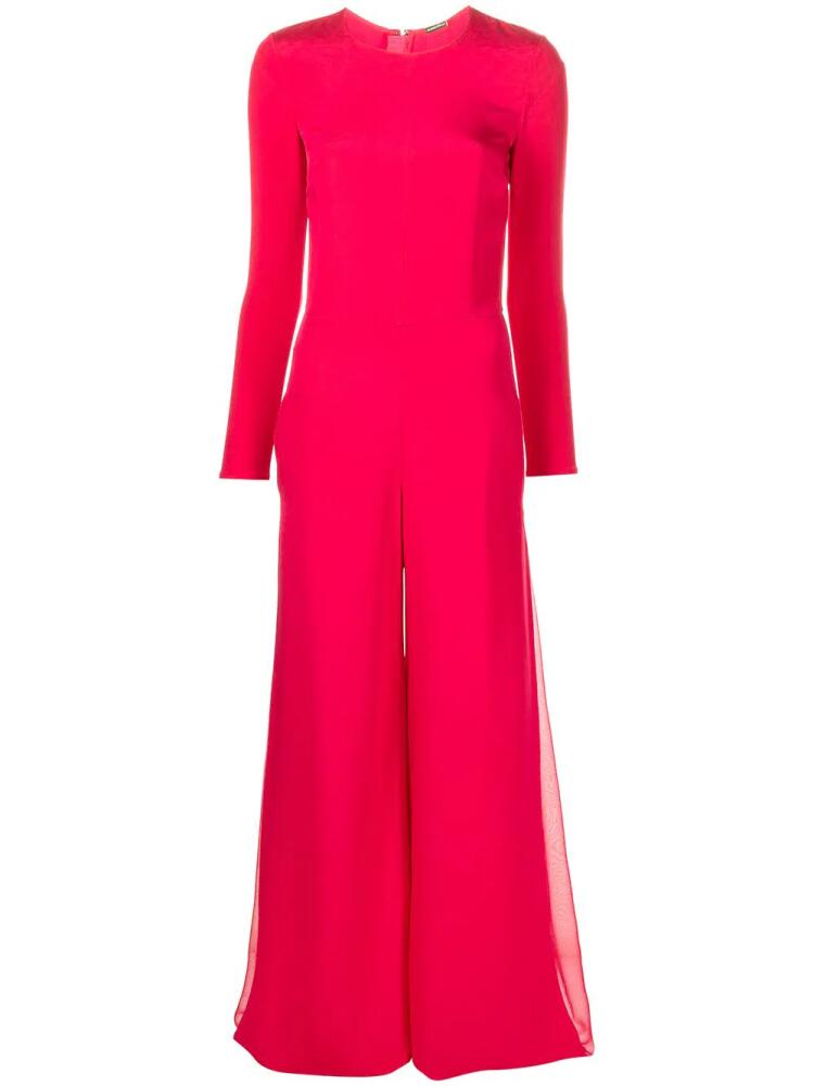 Adam Lippes flared long-sleeve jumpsuit - Pink Cover