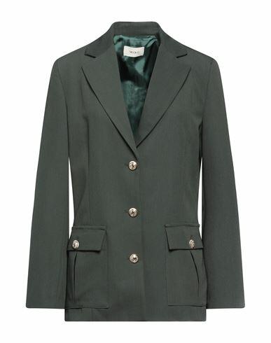 Vicolo Woman Blazer Dark green Polyester, Viscose, Elastane Cover