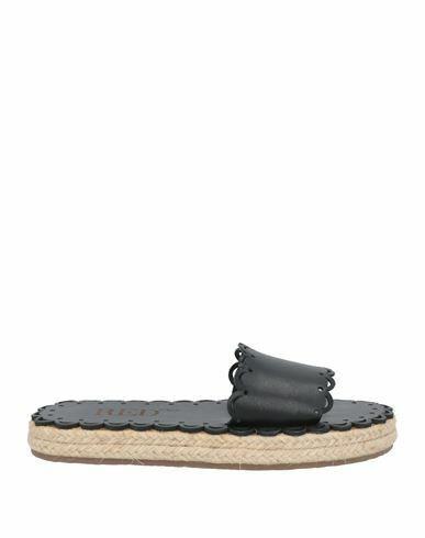 Red(v) Woman Espadrilles Black Leather Cover