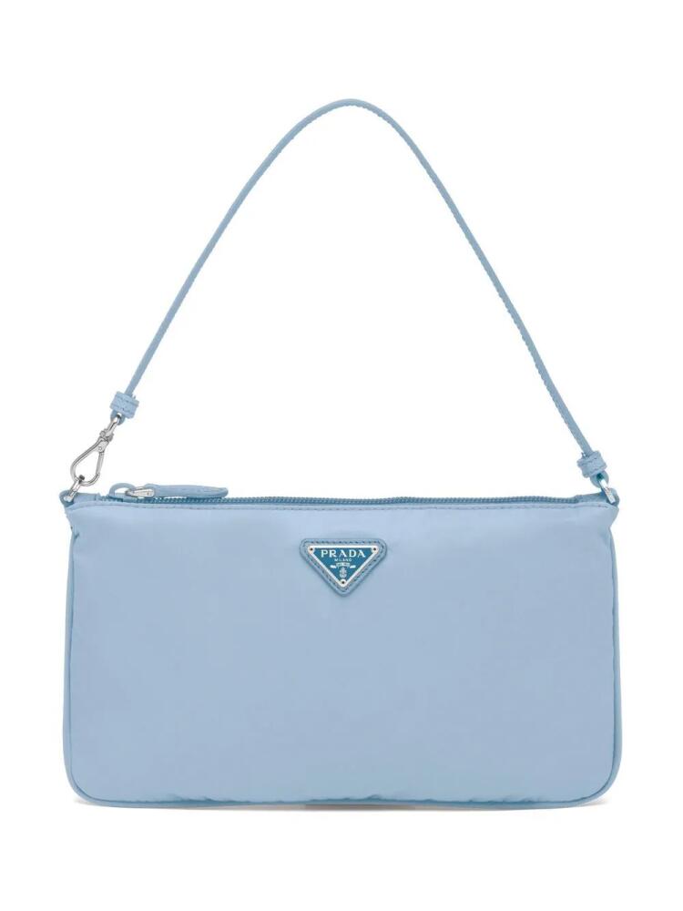 Prada Re-Nylon logo-plaque shoulder bag - Blue Cover