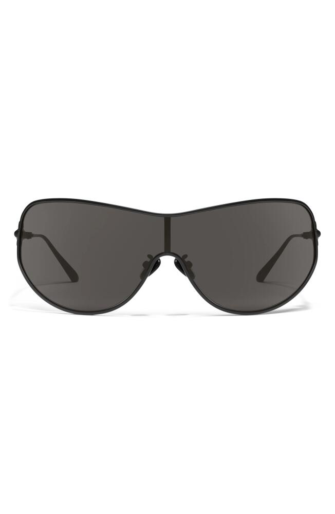 Quay Australia x Guizio Balance 51mm Shield Sunglasses in Matte Black/Smoke Cover