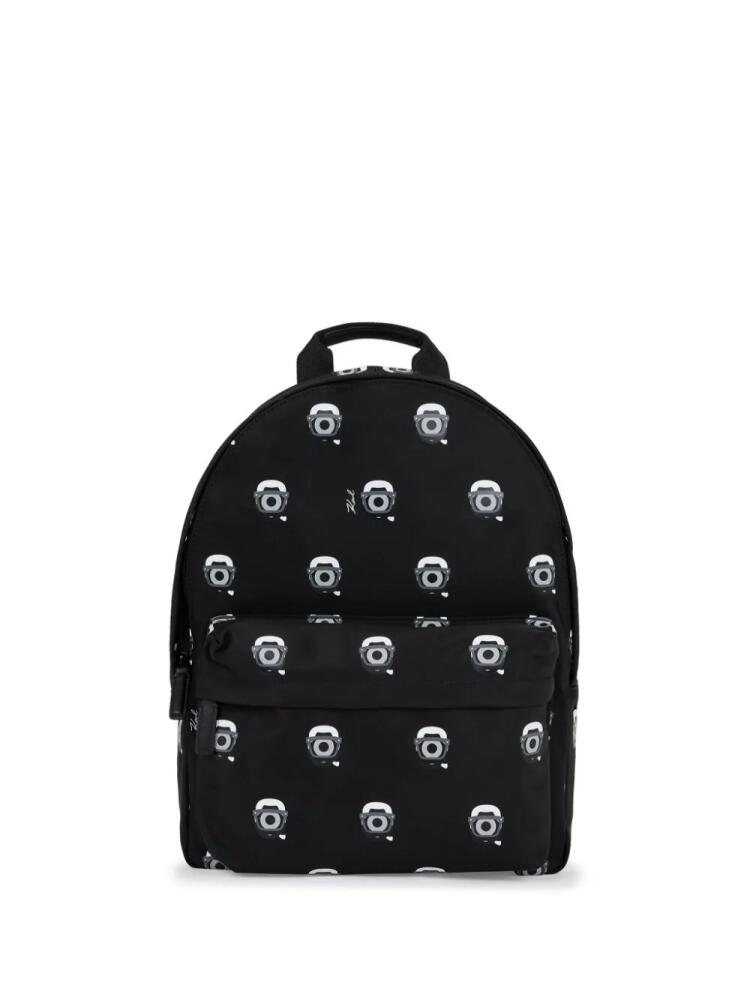 Karl Lagerfeld x Darcel Disappoints logo-print backpack - Black Cover