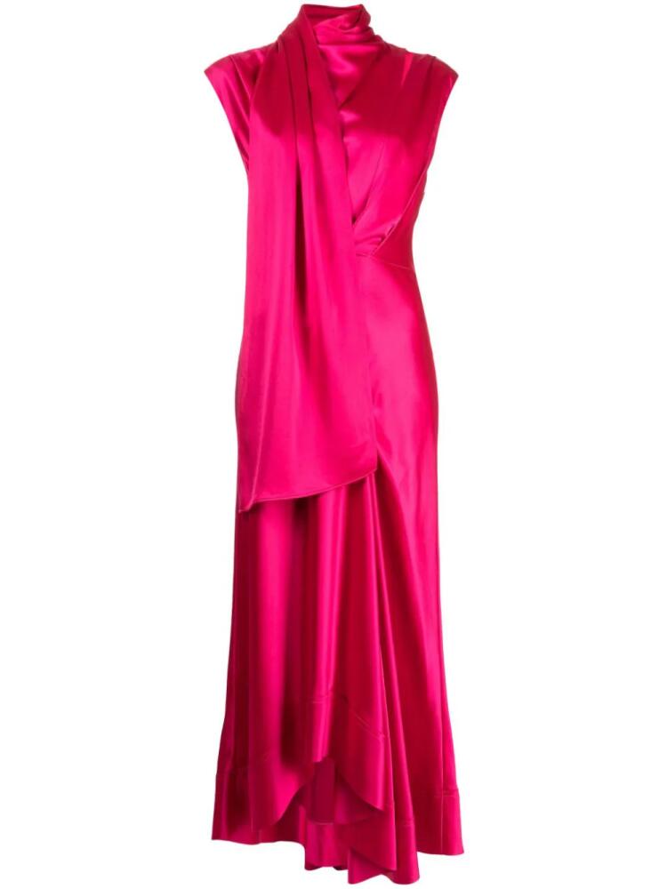 Acler Giles draped midi dress - Pink Cover