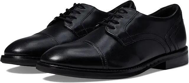 Clarks Un Hugh Cap (Black Leather) Men's Shoes Cover