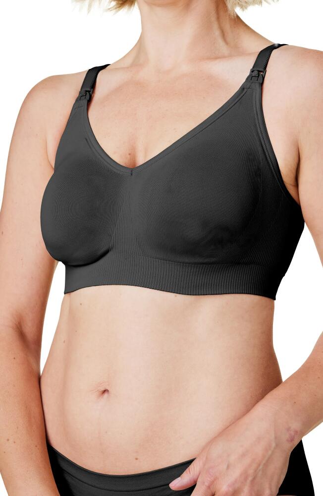 Bravado Designs Body Silk Seamless Recycled Nylon Blend Wireless Maternity/Nursing Bra in Black Cover