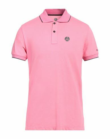 People Of Shibuya Man Polo shirt Fuchsia Cotton, Elastane Cover