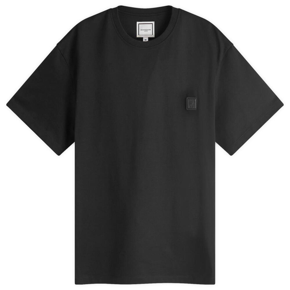 Wooyoungmi Men's Waves Back Logo T-Shirt in Black Cover