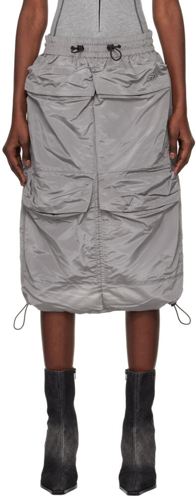 Diesel Gray O-Windy Midi Skirt Cover