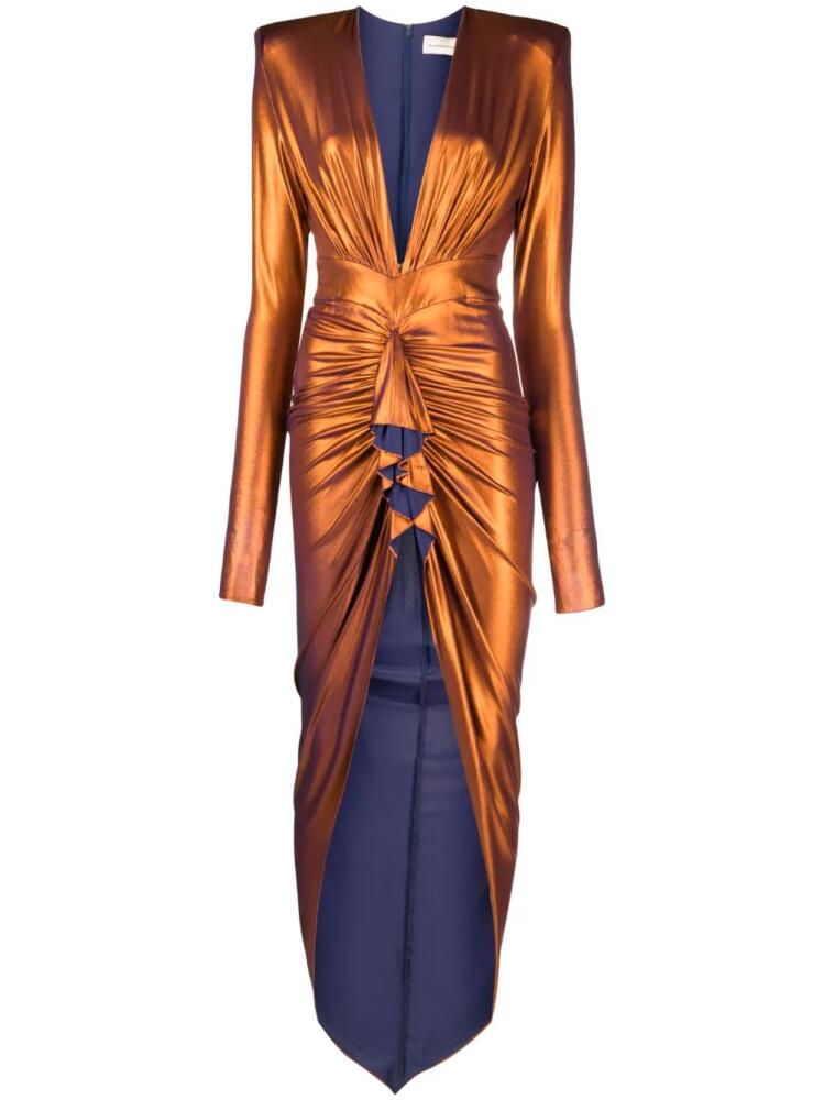 Alexandre Vauthier lamé gathered maxi dress Cover