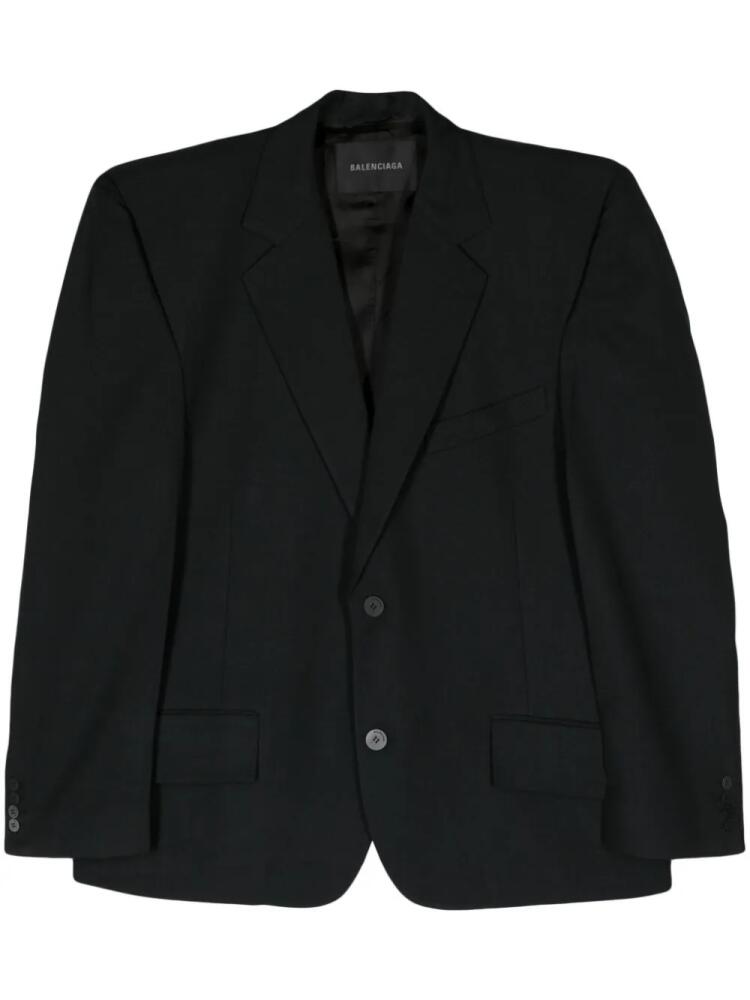 Balenciaga single-breasted twill blazer - Black Cover