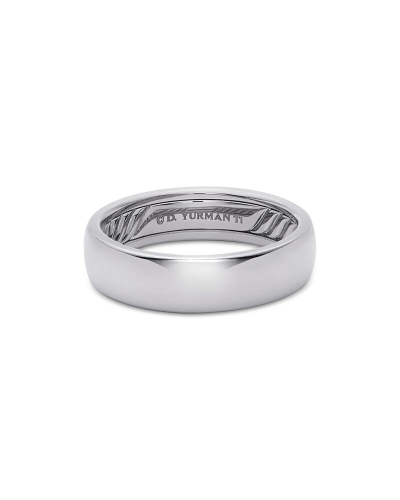 David Yurman Men's Gray Titanium Classic Polished Band Cover