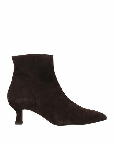 Pedro Miralles Woman Ankle boots Dark brown Leather Cover