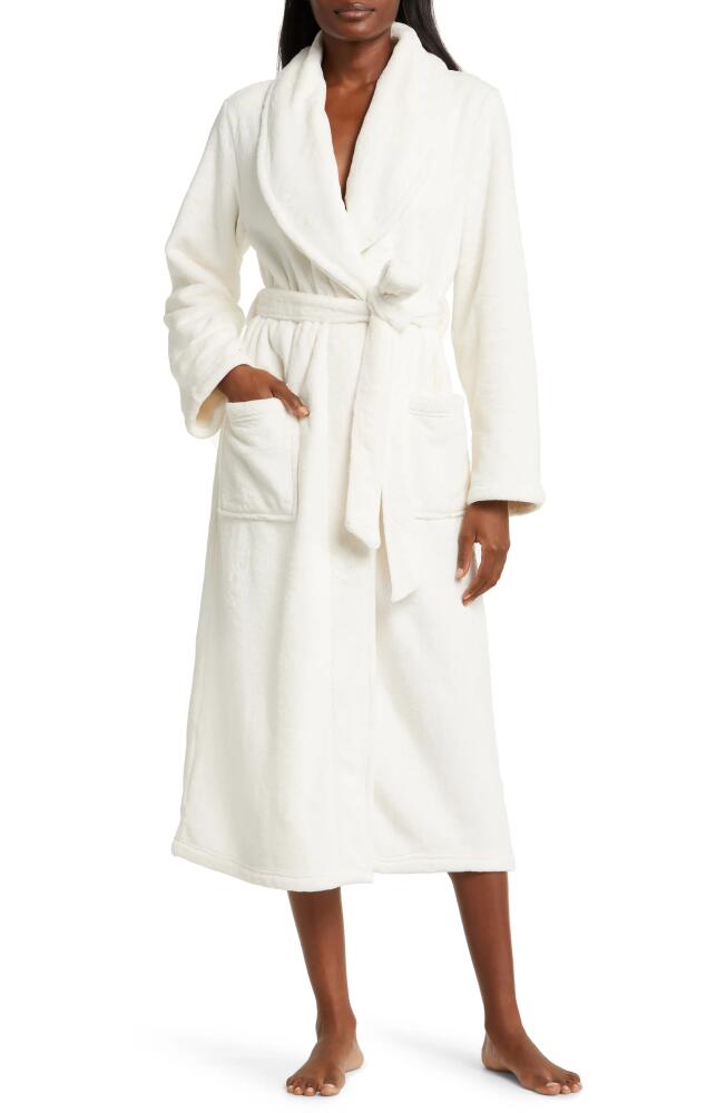 Nordstrom Shawl Collar Plush Longline Robe in Ivory Egret Cover