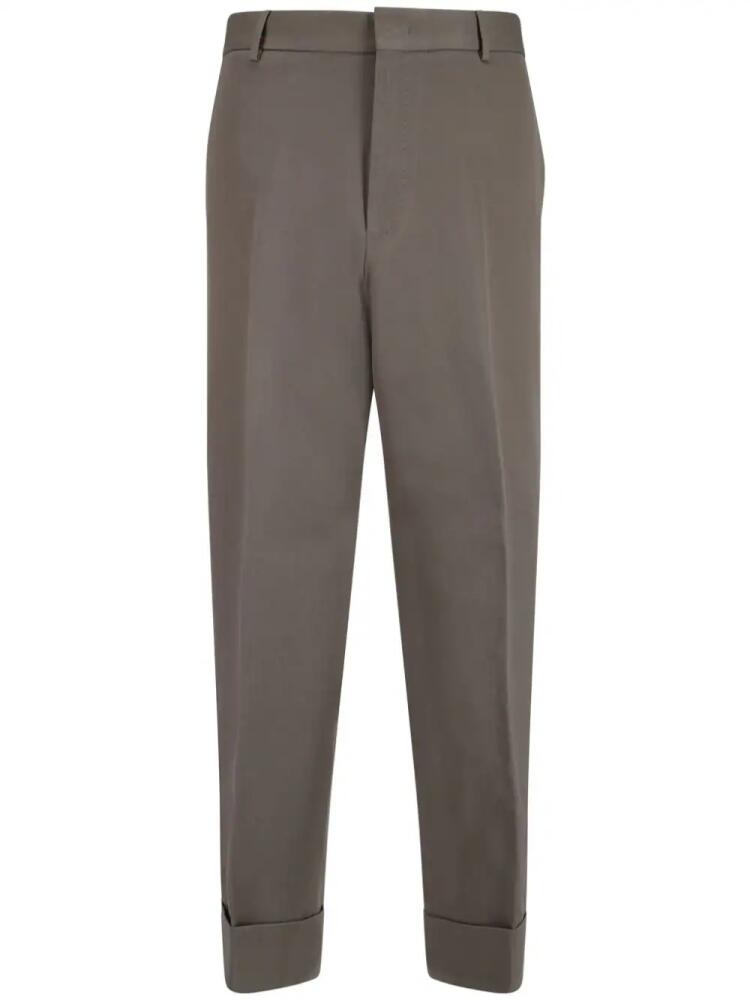 PT Torino creased cotton tailored trousers - Brown Cover