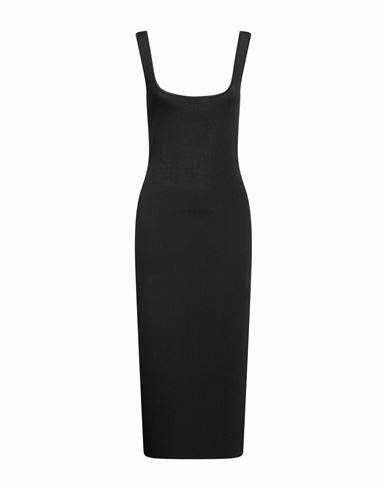 Gcds Woman Midi dress Black Viscose, Polyester Cover