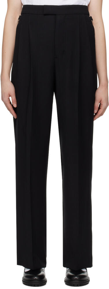 AMI Paris Black Pleated Trousers Cover