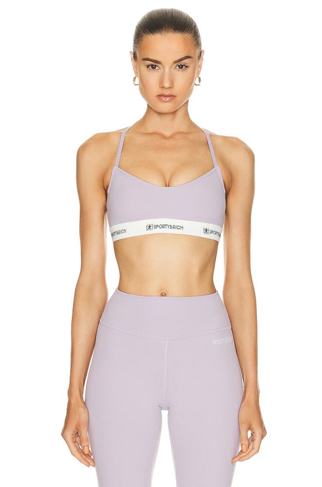 Sporty & Rich 80s Runner Sports Bra in Lavender Cover