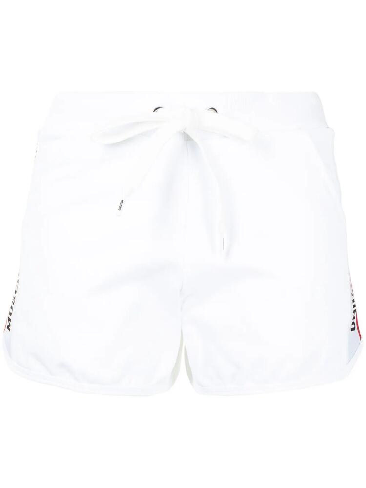 Moschino logo band drawstring shorts - White Cover