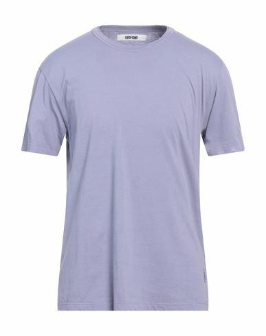 Grifoni Man T-shirt Purple Cotton Cover