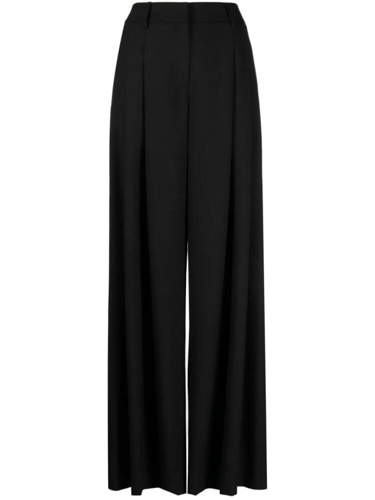 TWP Didi Tux pleated wide-leg trousers - Black Cover