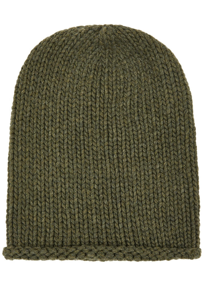 Inverni Slouchy Cashmere Beanie - Olive Cover