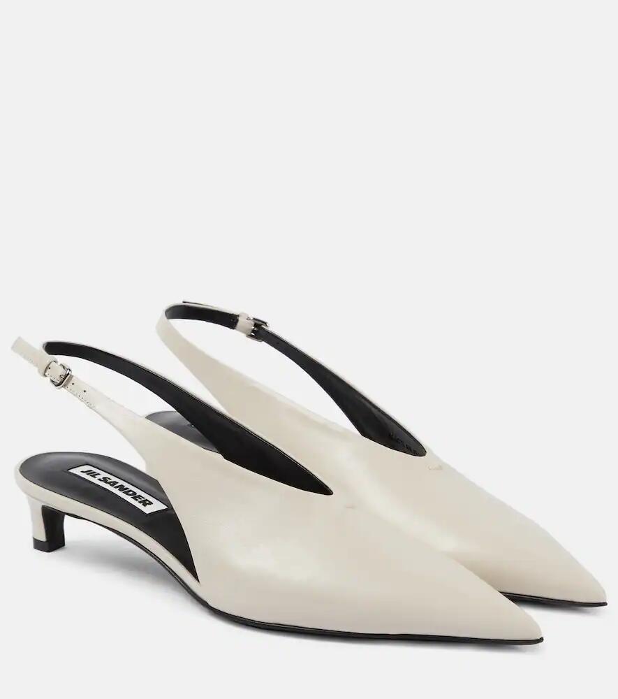 Jil Sander Leather slingback pumps Cover